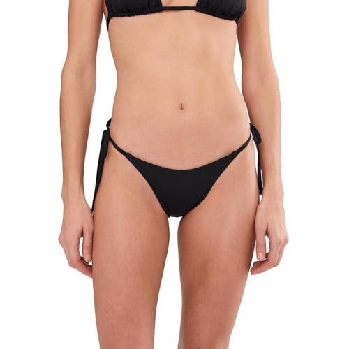 BECCA Color Code Demi Bikini Bottom Women's M Black Tie Side Swimwear GBO3615