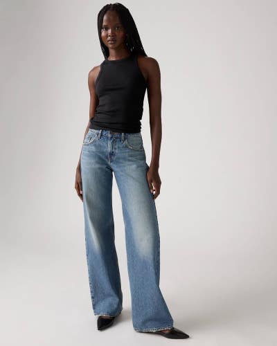 Levi's Low Loose Jeans Women's 23X32 Blue Denim Medium Wash Bootcut Leg GBO3503
