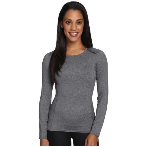Hot Chillys Micro-Elite Chamois Base Layer Top Womens XL Granite Stretch GBO3467