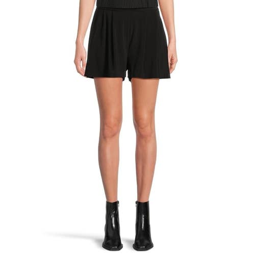 Norma Kamali Shorts Women's Small Black Stretch Pleated Elastic Waist GBO3472