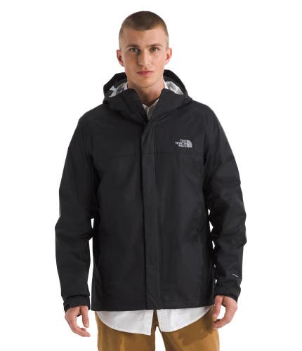 The North Face Venture 2 Rain Jacket Men's Large Black Waterproof Hooded GBO3495