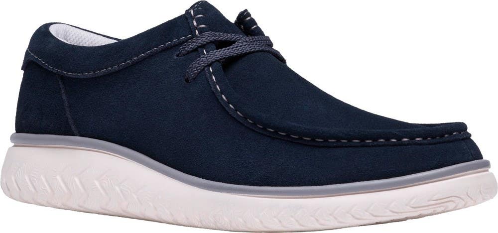 Clarks RelaxLite Low 26184954 Men's US 9 Navy Suede Moc Toe Boat Shoe MEW2416