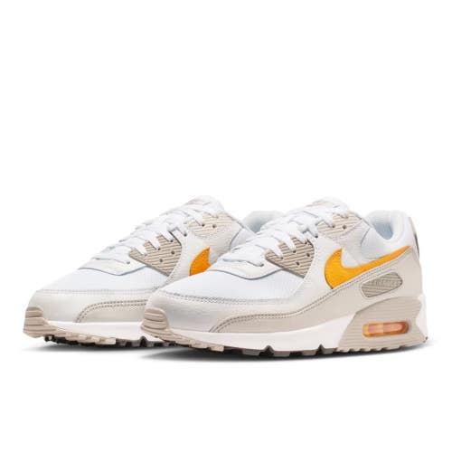 Nike Air Max 90 DM0029-119 Sneakers Men's 8 White Orange Lifestyle Shoes MEW2464