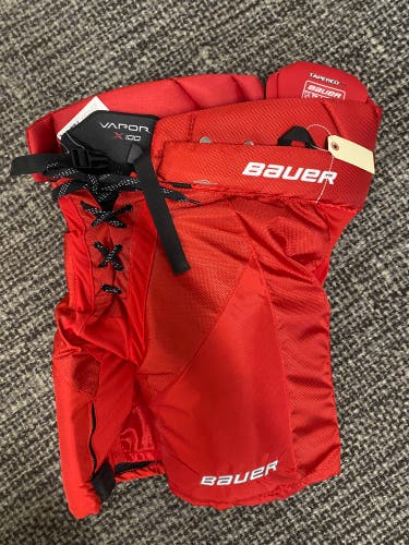 Junior Red Bauer Vapor X100 Hockey Pants (New)