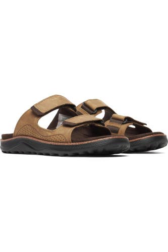 Merrell Cove Sandals Men's US 15 M Coffee Leather Open Toe Slip On Slide MEW2424