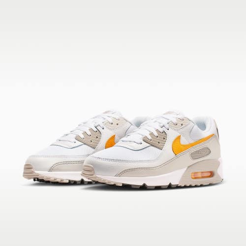 Nike Air Max 90 DM0029-119 Sneakers Men's White Orange Lifestyle Shoes MEW2527