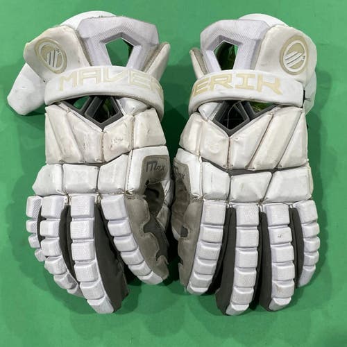 Used XL Maverik Max Lacrosse Gloves 14”