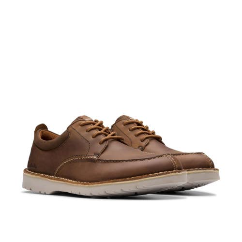 Clarks Eastridge Moc 26179425 Oxford Mens 7M Beeswax Leather Dress Shoes MEW2414