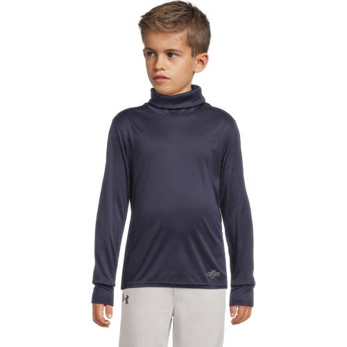 Hot Chillys Peach Skins Thermal Shirt Kids Navy Turtleneck Base Layer FROG797
