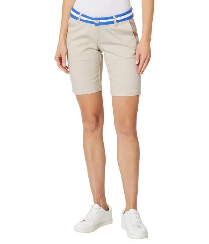 U.S. Polo Assn. Nancy Chino Shorts Women's 3 Stone Pebble 9" Inseam FROG796