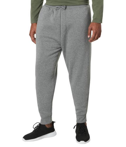 U.S. Polo Assn. Jogger Pants Mens 4XB Heather Gray Sherpa Lined Mid Rise FROG778