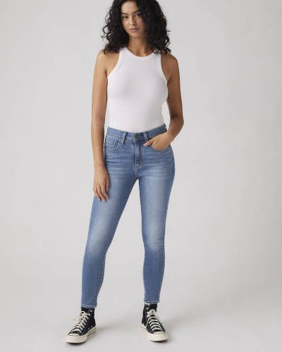 Levi's 721 Jeans Women's 33x30 Blue Denim Stretch High Rise Skinny Leg JAX2165