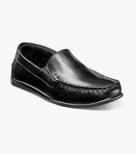 Florsheim Jasper 16564-001 Loafer Kids 5.5 M Black Moc Toe Slip On Shoes RHS9446