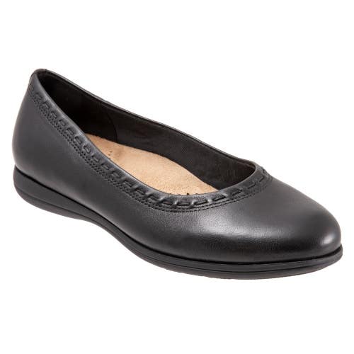 Trotters Dixie T2217-001 Ballet Flats Women's 6 N Black Leather Slip On ZOGG3895