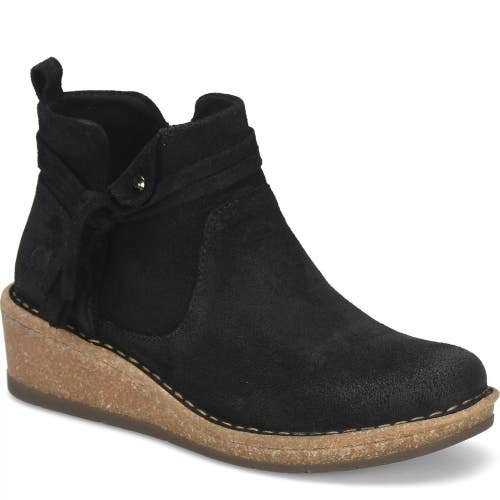 Born Vaughn BR0062309 Boots Womens US 7 M Black Distressed Suede Bootie ZOGG3822