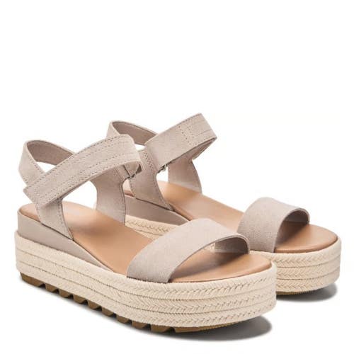 Sorel Cameron Sandal Womens 11 B Crushed Clay Suede Flatform Espadrille ZOGG3854