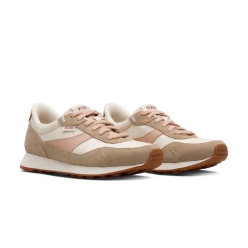 Kizik Siena Sneaker Women 10.5 M Pristine Taupe Leather Lifestyle Shoes ZOGG3865
