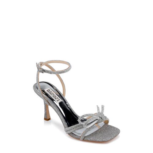 Badgley Mischka Effie Sandals Women's US 7.5 M Silver Ankle Strap Heel ZOGG3811