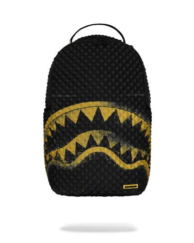Sprayground Gold Pyramind Heights Backpack Unisex Black Adjustable Strap SPR385