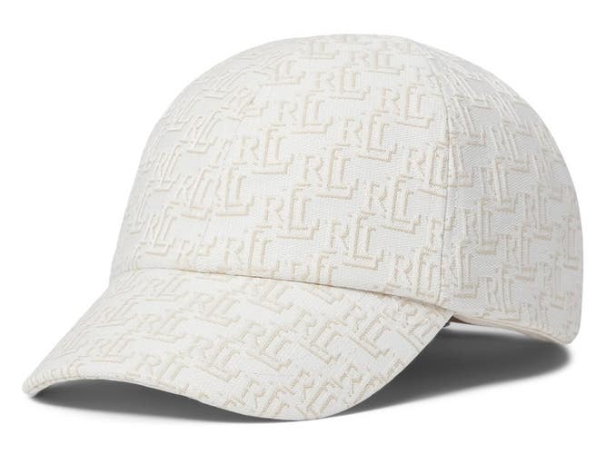 Lauren Ralph Lauren Baseball Cap Unisex OS Cream Adjustable Strap Hat KFC1178