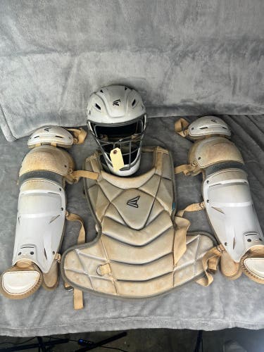 White Intermediate Easton Jen schro Catcher's Combo (Used)