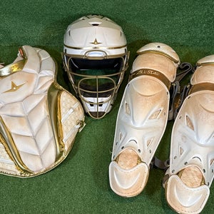 Large White/Gold All Star PHX Gold Diamond Limited Edition Catcher's Combo (Used)