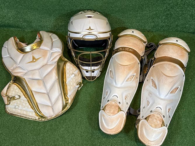 Large White/Gold All Star PHX Gold Diamond Limited Edition Catcher's Combo (Used)