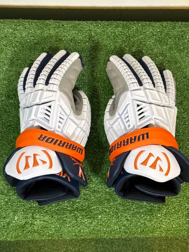 New University of Virginia Team Issue Pro Stock Warrior Evo V Lacrosse Player Gloves