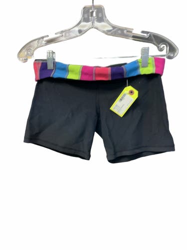 Lululemon Athletic Shorts Size 6 Black Multi-Color Waistband