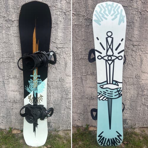 156cm Salomon Assassin Snowboard With Burton Cartel Bindings