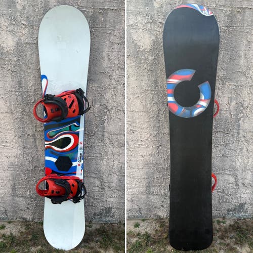 154cm Burton Custom Snowboard With Salomon Rhythm Bindings