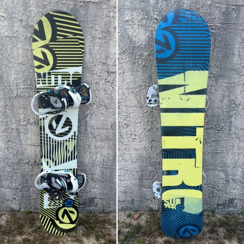 148cm Nitro Sub Zero Snowboard With Burton Mission Bindings