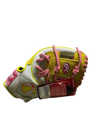 Used Rawlings HOH CWS BB/SB Glove RH Throw Yellow 11 1/2" 11873-S000241214