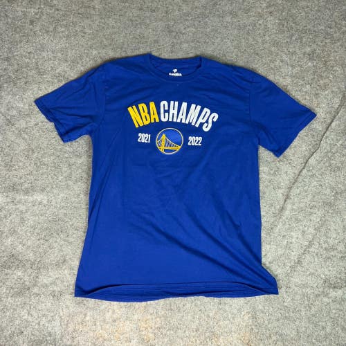 Golden State Warriors Mens Shirt Large Blue Tee T 2021-22 Champions Basketball