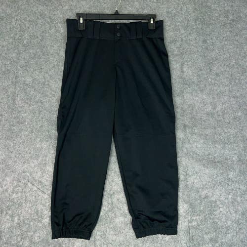 Under Armour Mens Football Pants Medium Black White Snap Button 3/4 Length A48