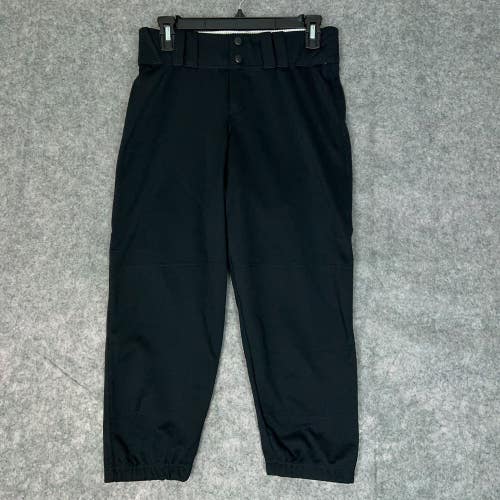 Under Armour Mens Football Pants Medium Black White Snap Button 3/4 Length A47