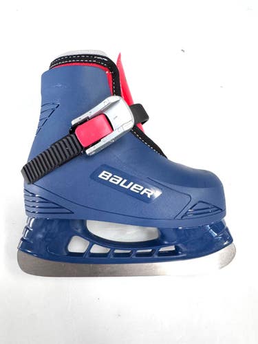 Used Bauer LIL CHAMP 6/7 Boys Softboot Skate Royal Blue Adjustable 11860-S000315575