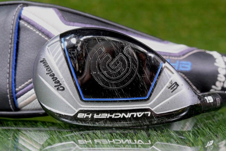 CLEVELAND GOLF LAUNCHER HB 19 3 HYBRID W/ MIYAZAKI 6 REGULAR GRAPHITE LEFT HAND