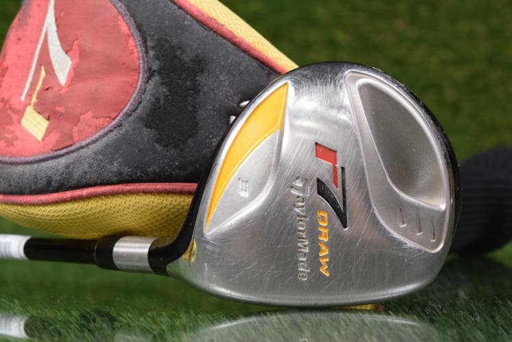 TAYLORMADE R7 DRAW 3 WOOD W/ REAX REGULAR FLEX GRAPHITE SHAFT & HEADCOVER