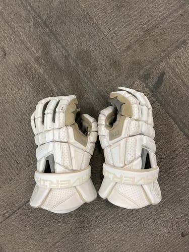 Used Maverik M6 Lacrosse Gloves Mens White 13" 11614-S000244009