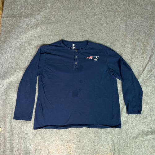 New England Patriots Mens Shirt Large Henley Tee Darius Rucker Football NFL Top