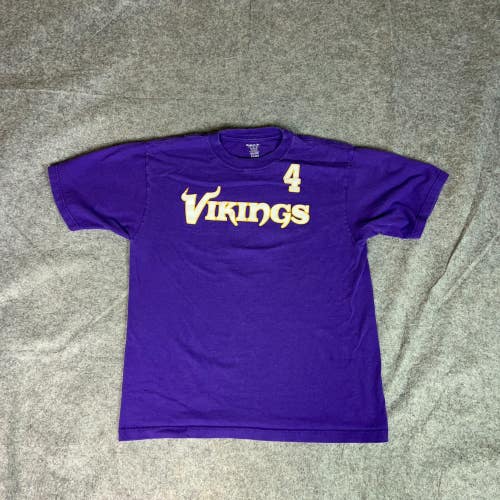 Minnesota Vikings Mens Shirt Medium Purple Brett Favre Jersey #4 Tee T Football