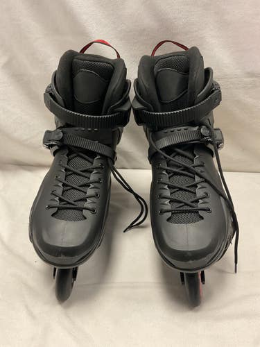 Used Rollerblade RB80 Senior Roller Quad Skates Black Senior 12 11490-S000277462