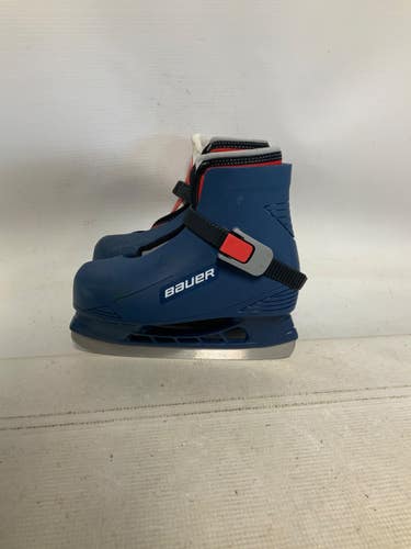 Used Bauer BLUE 10/11 Boys Softboot Skate Navy Blue Youth 10.0 11823-S000041788
