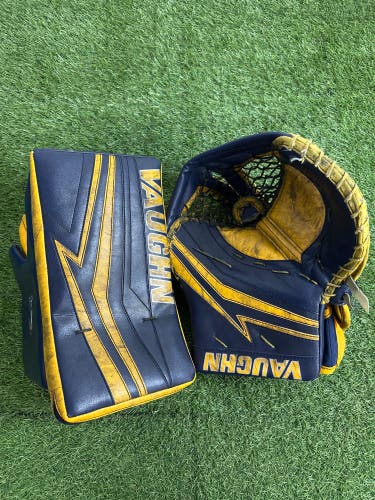 Senior Vaughn Velocity V9 Goalie Glove & Blocker | Regular Pro Stock (Used)