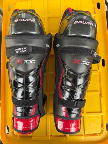 Bauer Vapor X100 Shin Guards 16” Like New SEE DESCRIPTION