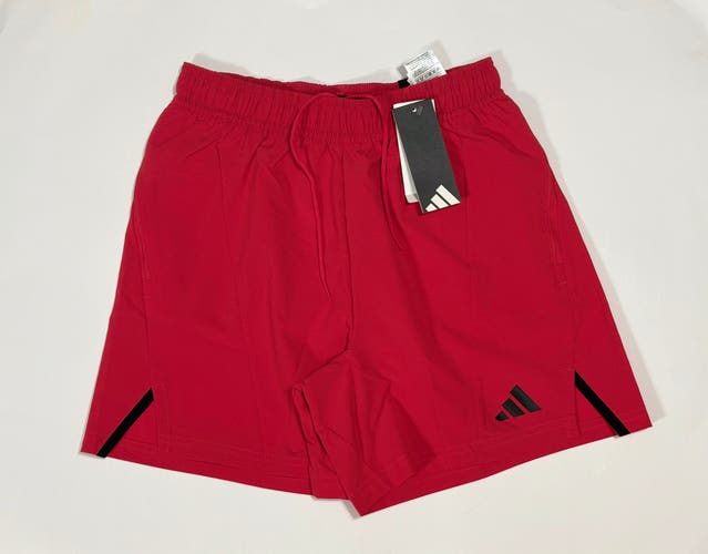 Red Small Men's Adidas Shorts (New) ADIDAS Designed for Training HIIT Workout AeroReady 5" Shorts