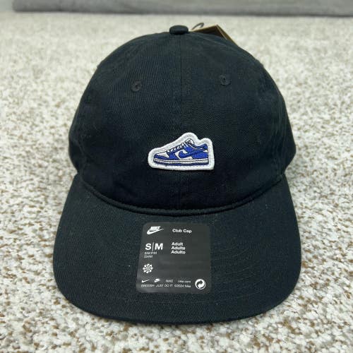Nike Hat Cap Strap Back Club Dunk Low Patch Black Small Mens Adult Logo Sport
