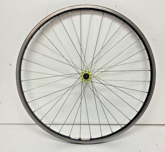Vintage Araya RM-20 36-Spoke Black Aluminum 26" QR Front Wheel Neon Suntour Hub