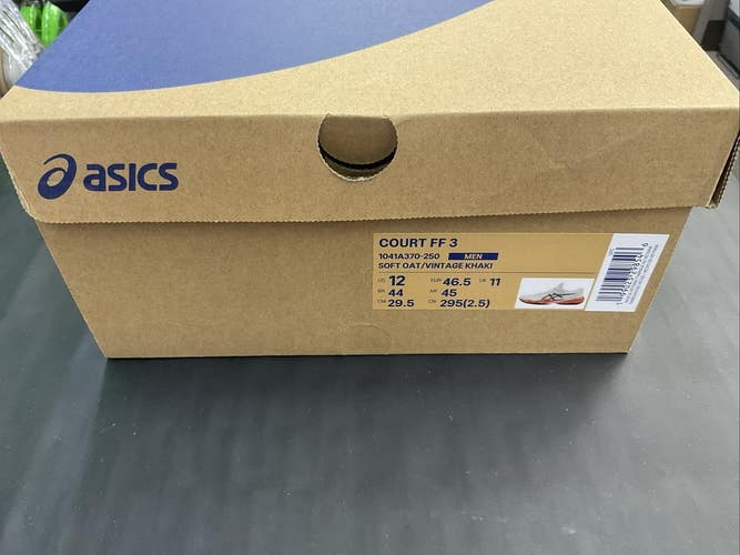 Asics Court FF 3 Mens Size 12.0 (Soft Oat/Vintage Khaki)